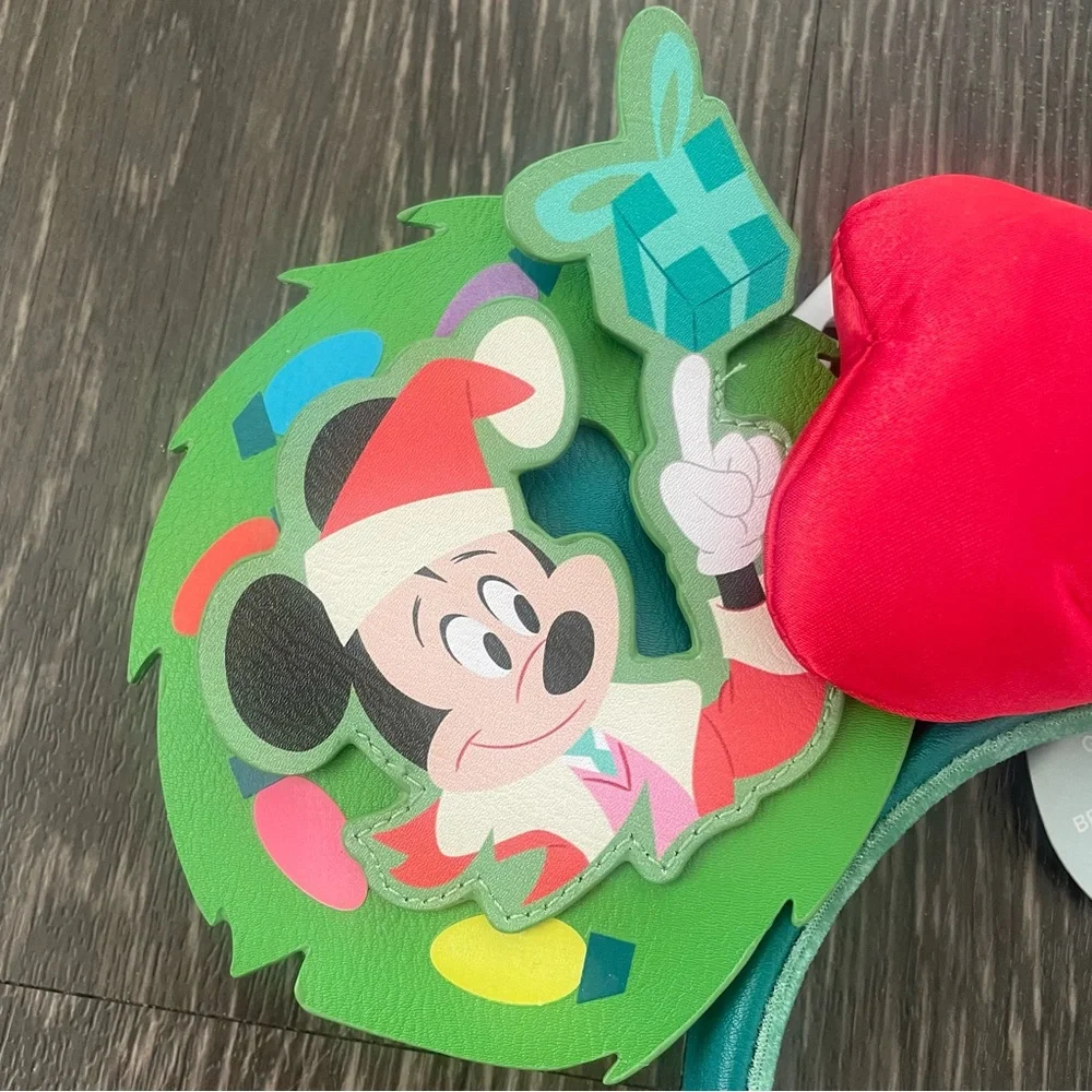 New! Mickey and Minnie Mouse Loungefly Glow-in-the-Dark Holiday Ear Headband